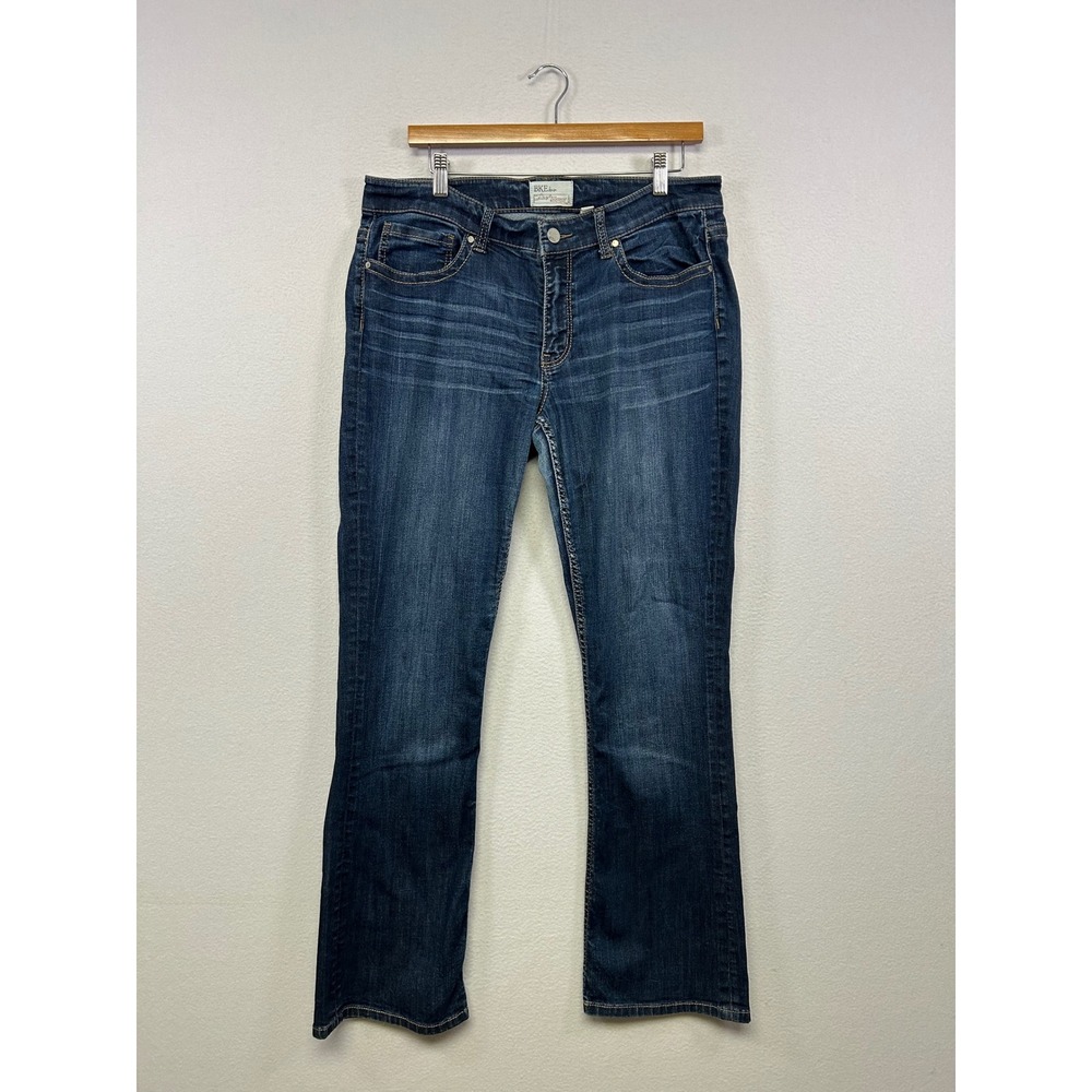 BKE Payton Bootcut Y2K Western Women 31R Dark Wash Stretch Denim Jeans‎